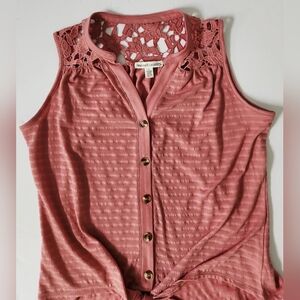 New York Laundry Pink Sleeveless Top